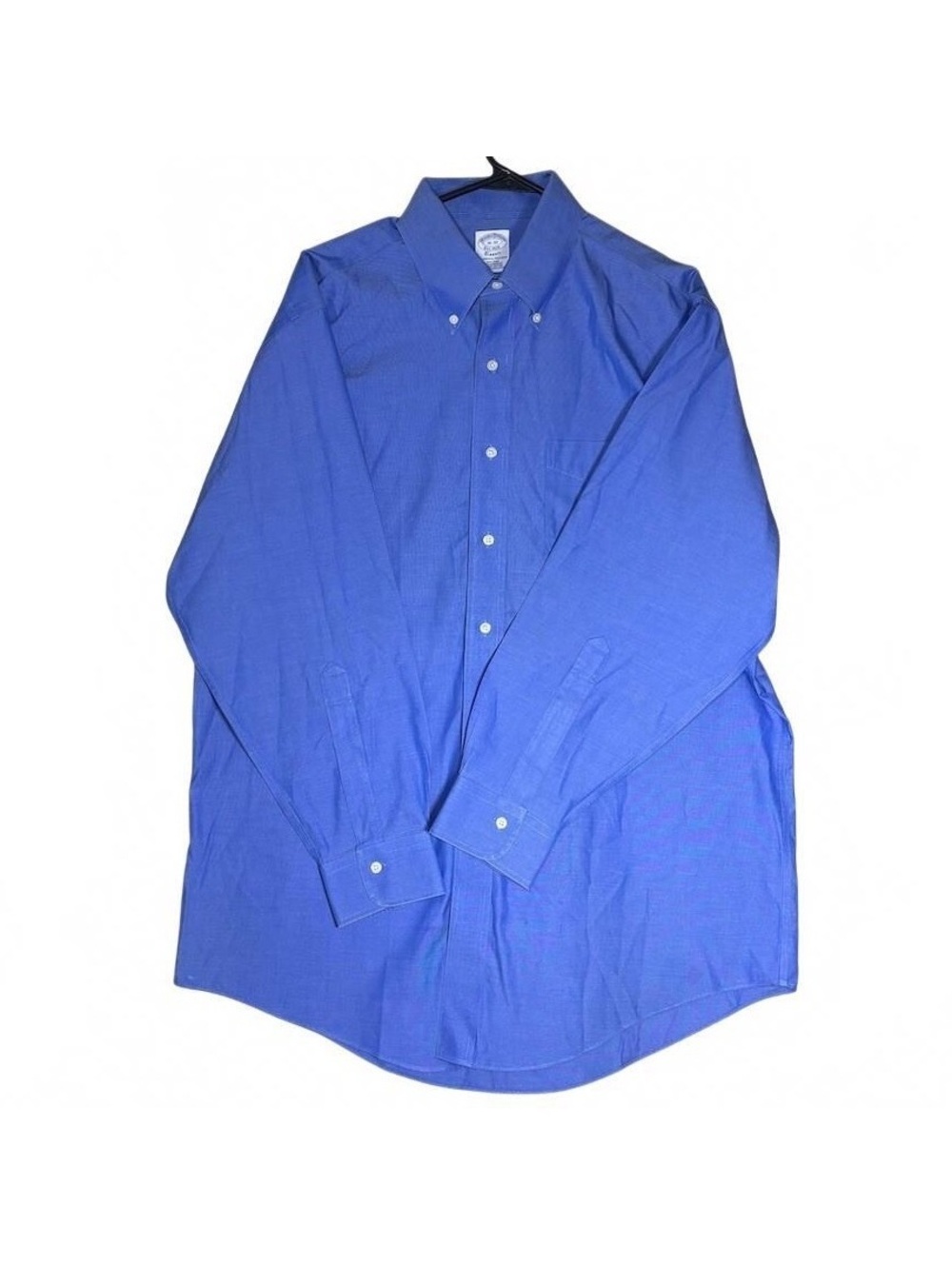 Brooks Brothers 1818 Dress Shirt Mens 16 32 Blue Solid Button-Down Classic